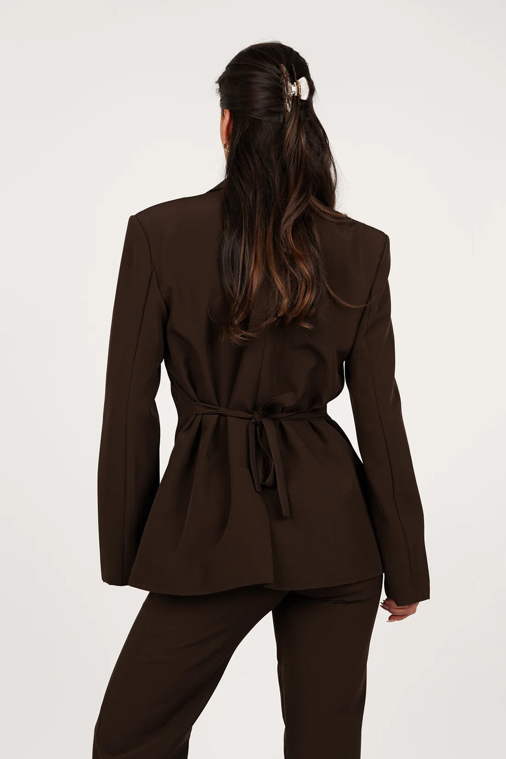 Seravelle Fitted Blazer Brown