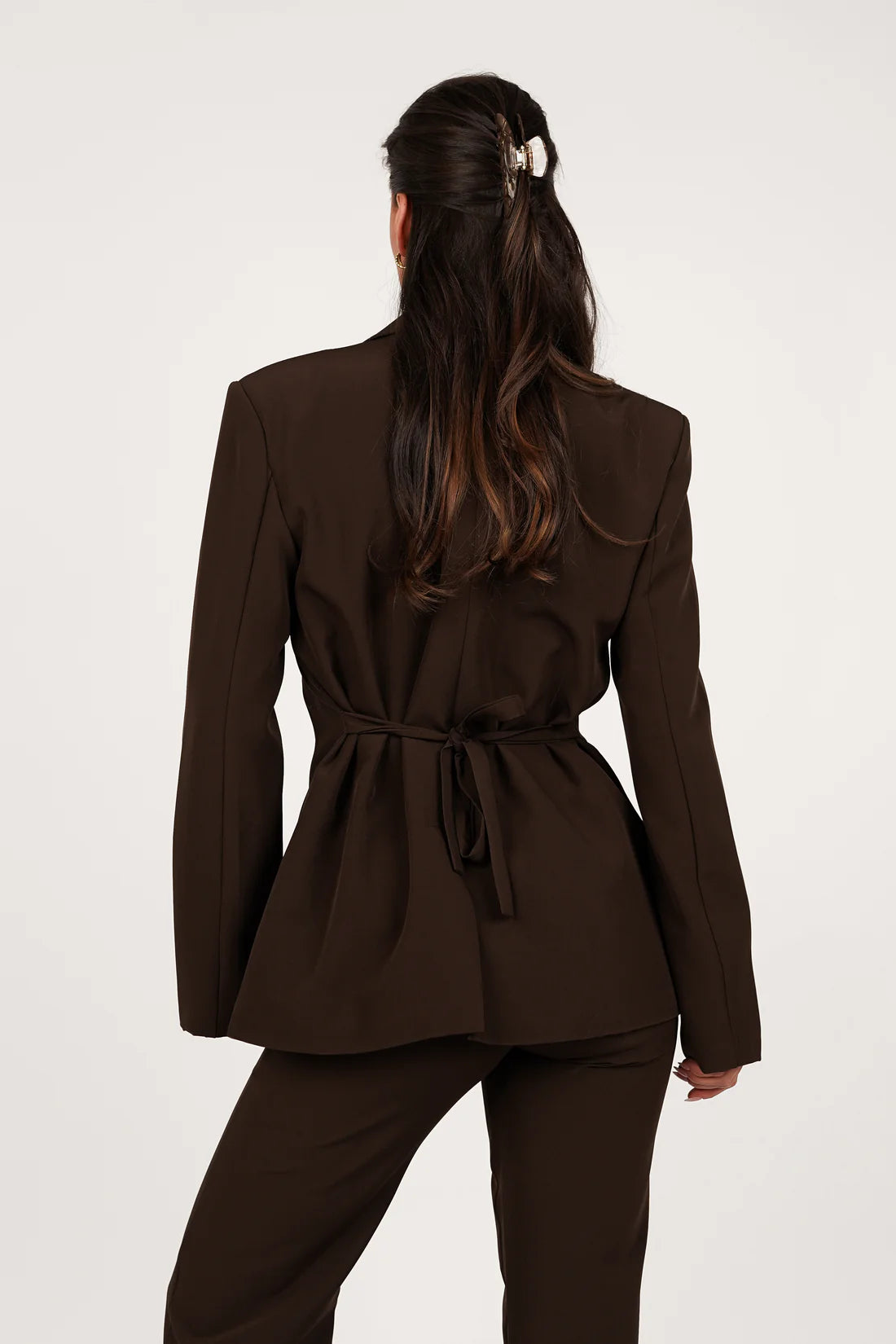 Seravelle Fitted Blazer Brown