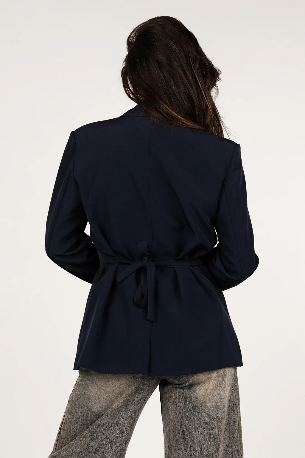 Seravelle Fitted Blazer Navy Blue
