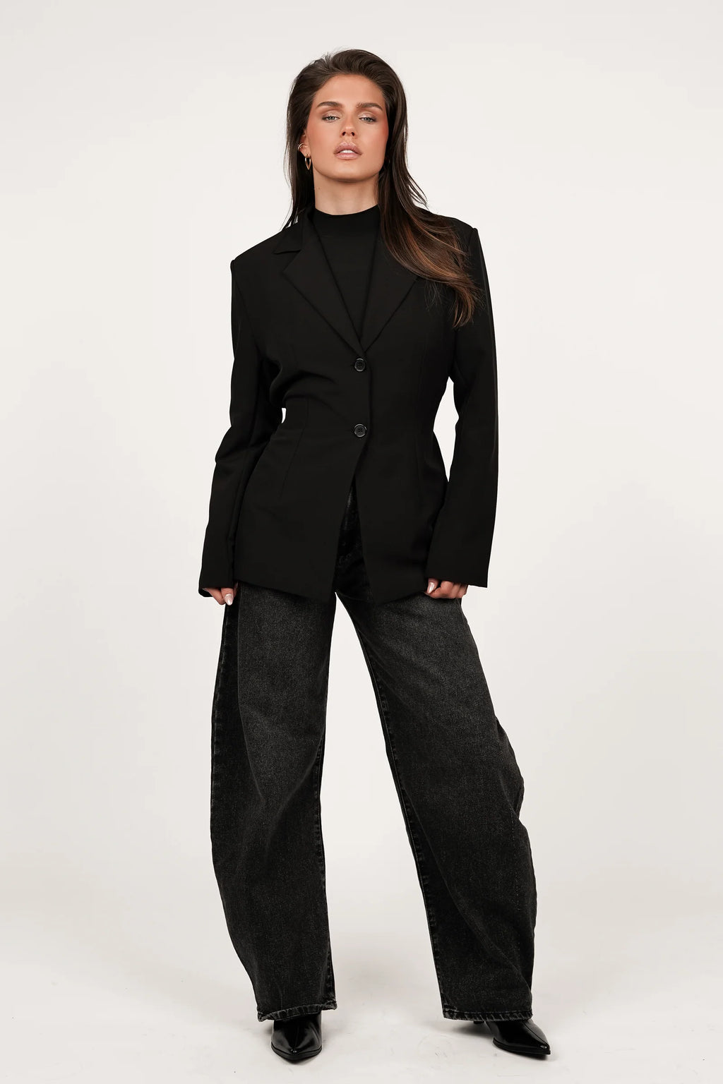 Seravelle Fitted Blazer Black
