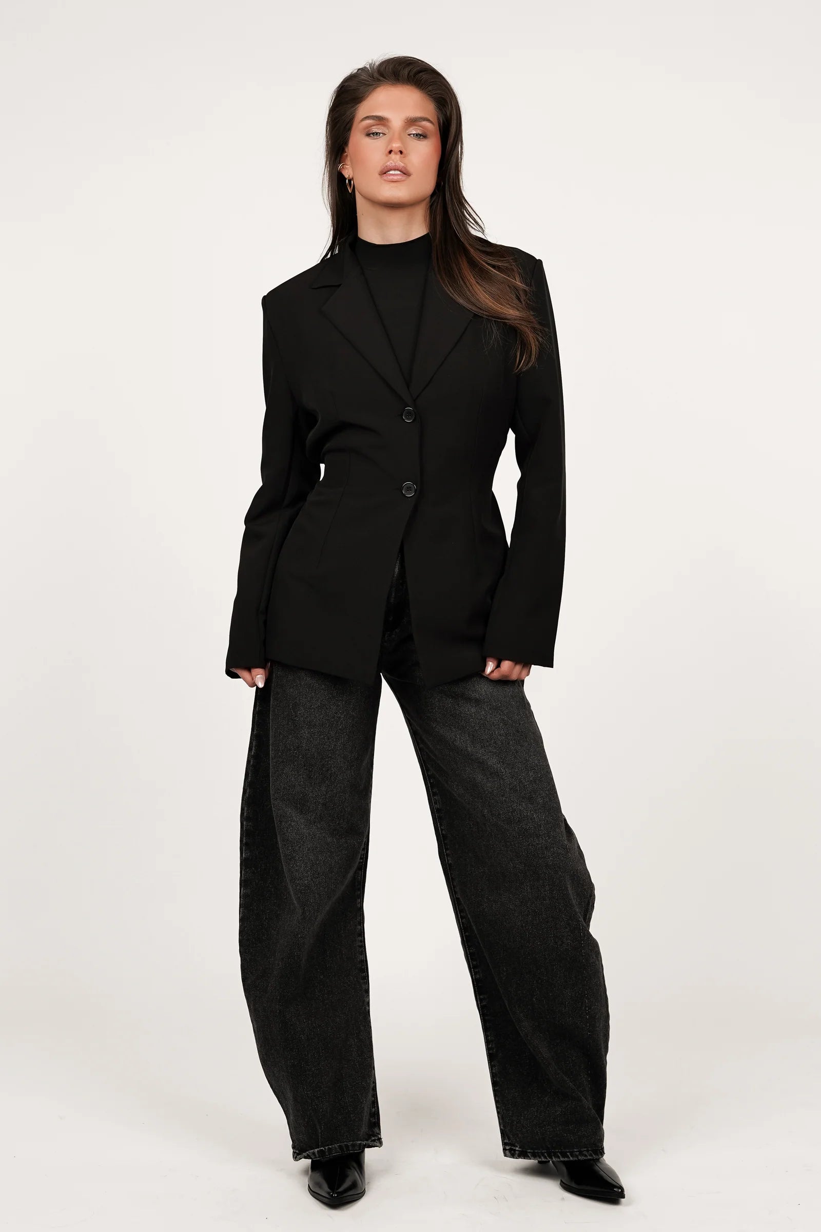 Seravelle Fitted Blazer Black
