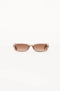 Seravelle Slim Pink Clear Frame Sunglasses