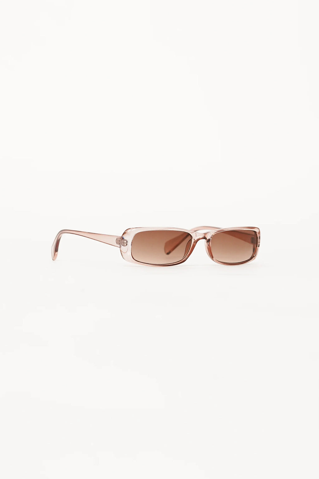 Seravelle Slim Pink Clear Frame Sunglasses