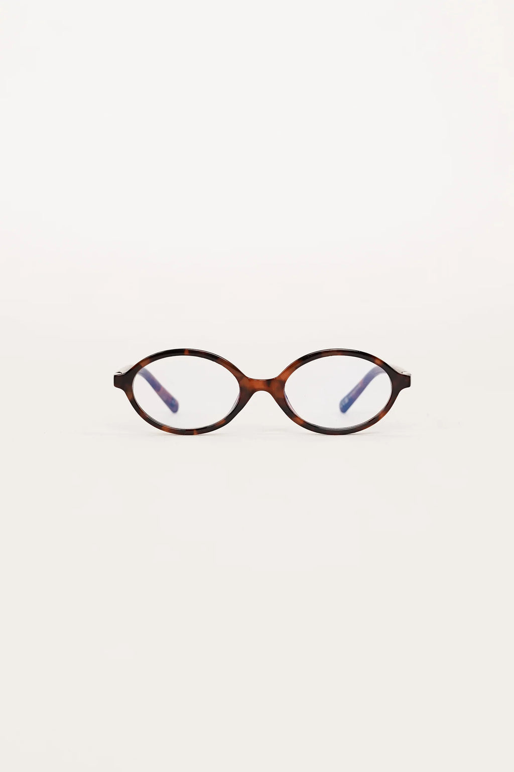 Round Glasses with Blue Light Lenses – Brown