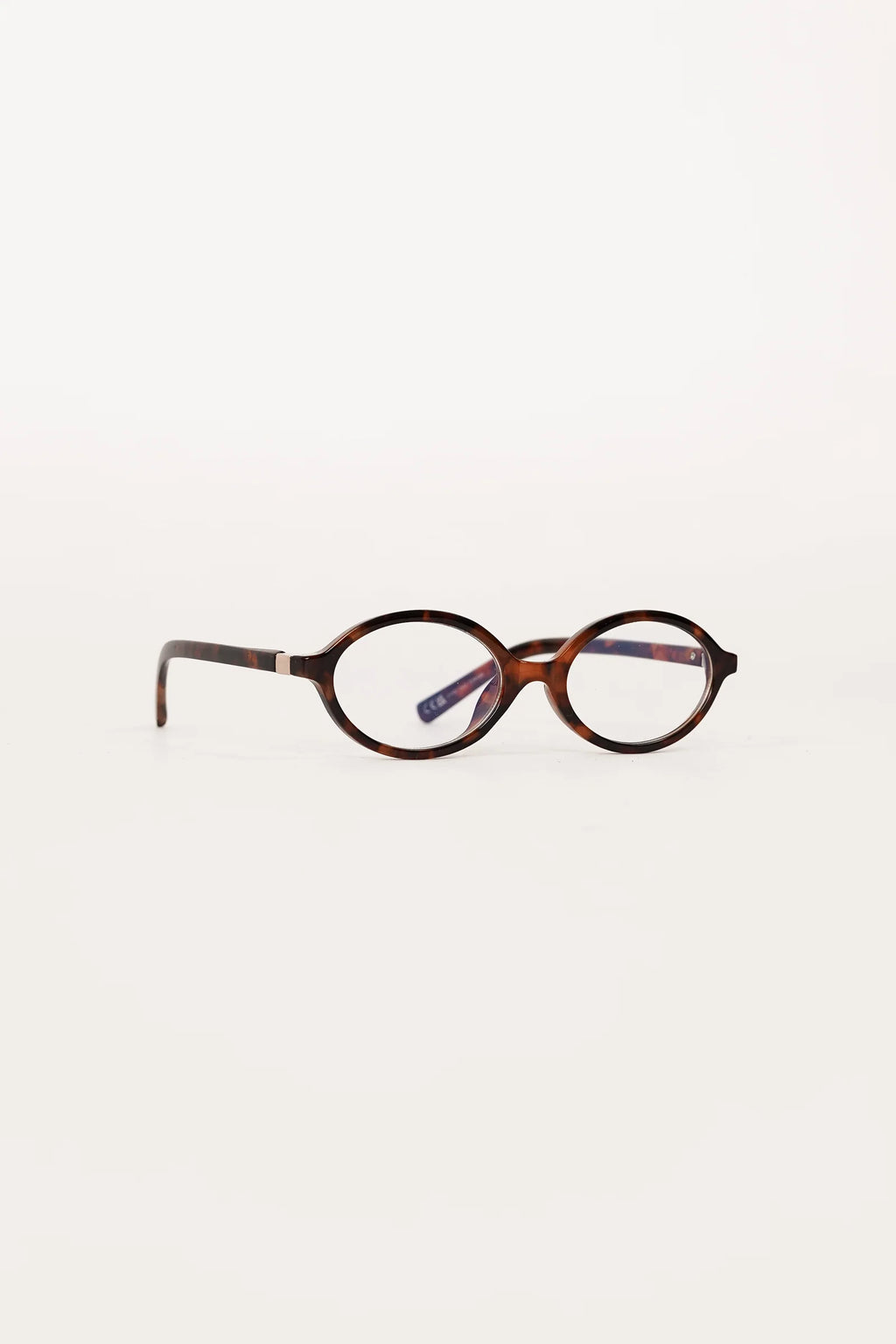 Round Glasses with Blue Light Lenses – Brown