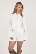 Seravelle Cropped Jacket | White