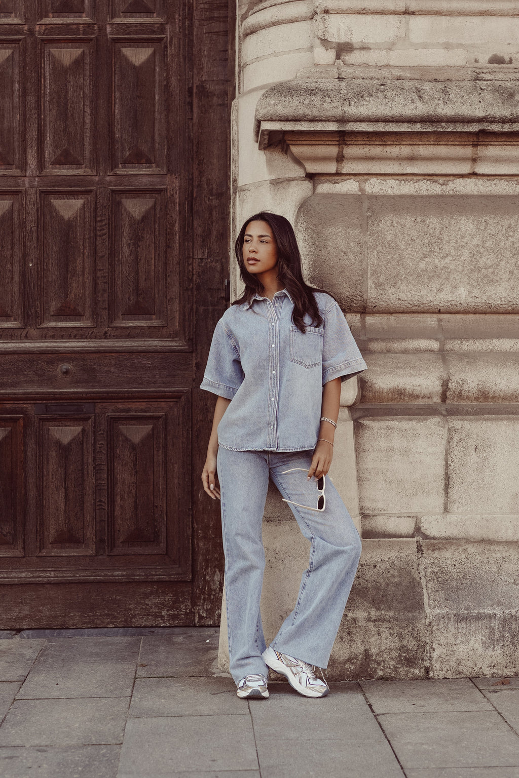 Seravelle Oversized Lightblue Denim Set