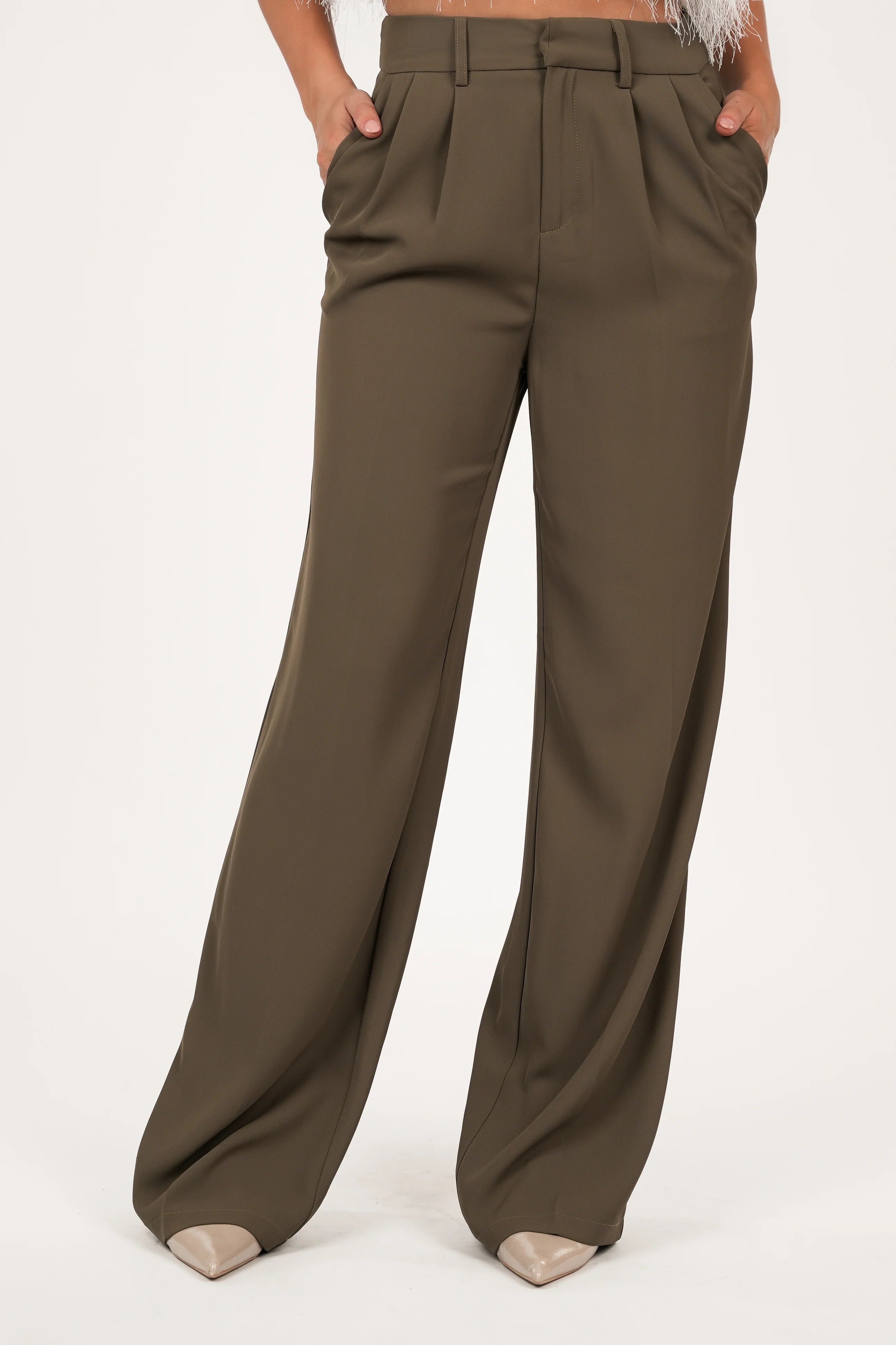 Seravelle Tailored Khaki Pantalon