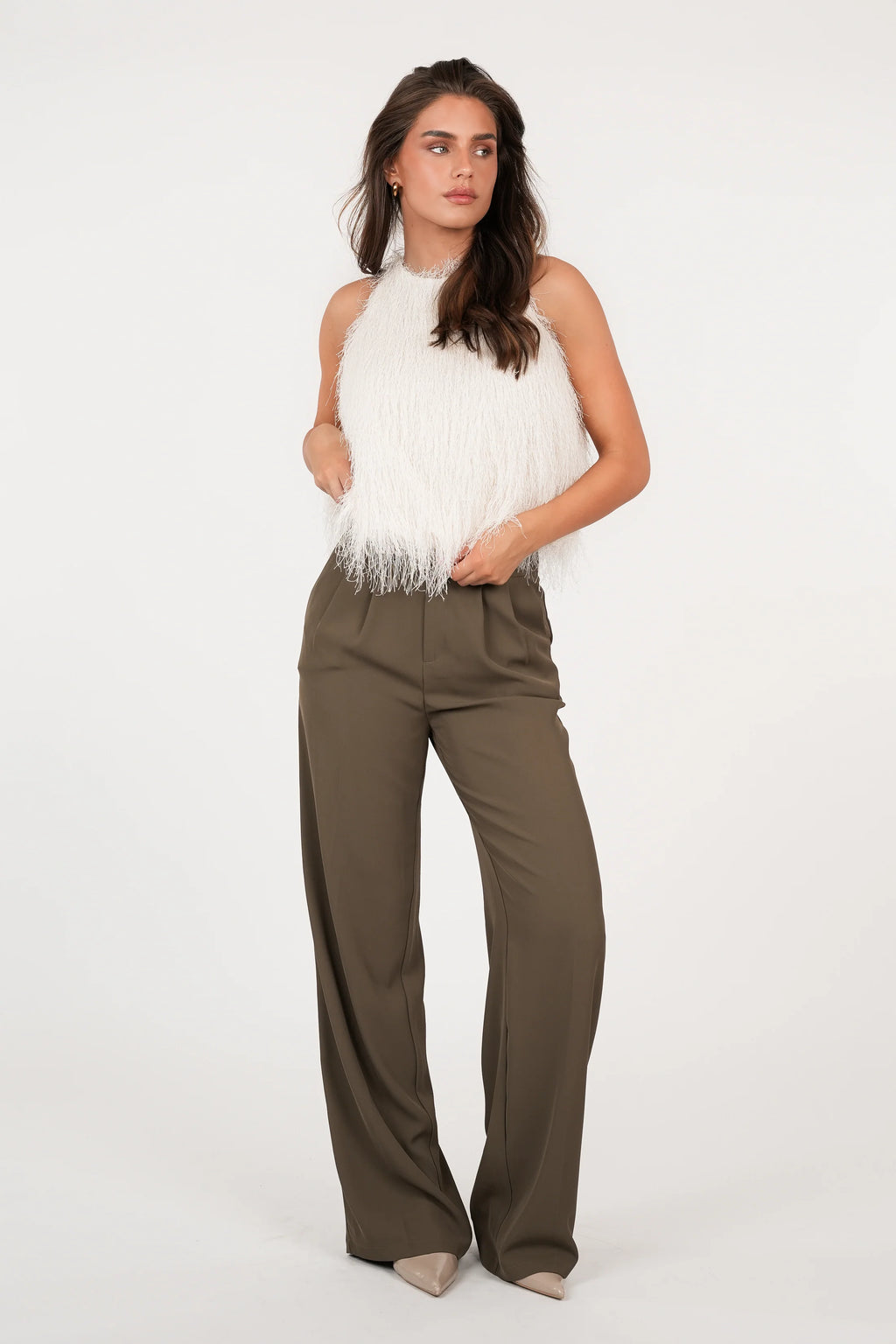 Seravelle Tailored Khaki Pantalon