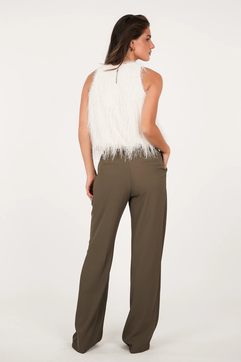 Seravelle Tailored Khaki Pantalon