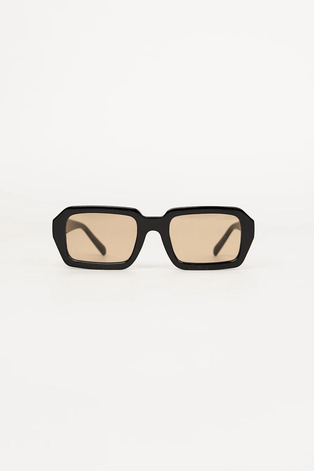 Wide Rectangular Sunglasses – Classic Black
