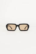 Wide Rectangular Sunglasses – Classic Black